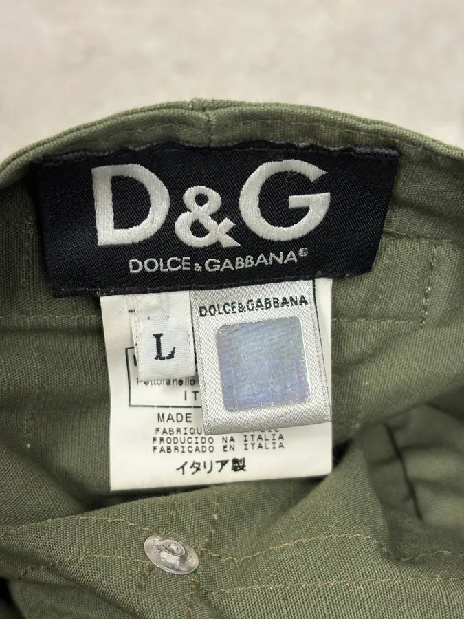 SS2006 Dolce & Gabbana Khaki Green Cargo Cap OmbBomz 6