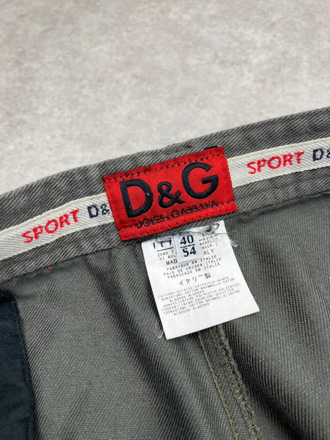 2000s Dolce & Gabbana Khaki Cargo Pants CmsROJv 10