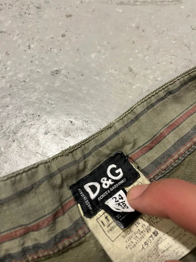 2000s Dolce & Gabbana Khaki Cargo Pants (XS/S) BVuXWIv 11