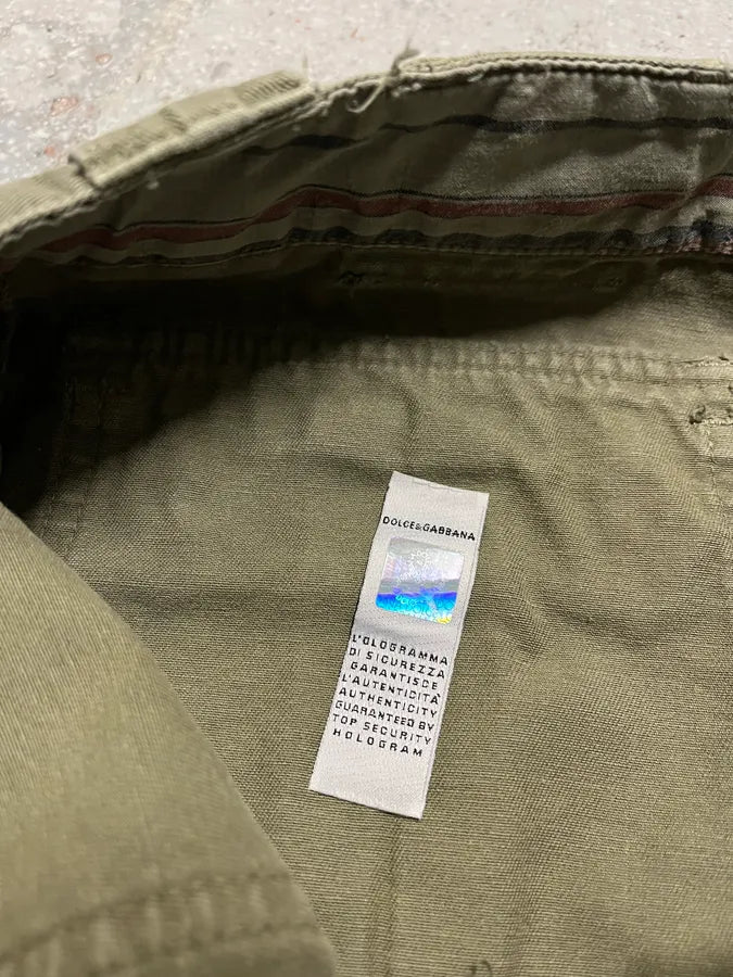 2000s Dolce & Gabbana Khaki Cargo Pants (XS/S) BVuXWIv 13
