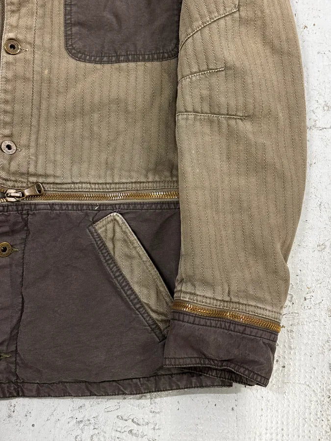 AW2003 Dolce & Gabbana Khaki Military Cargo Removable Jacket RZxkMUZ 10