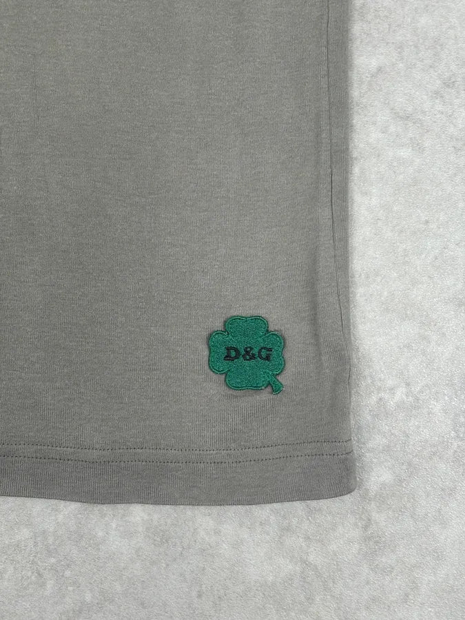 SS2003 Dolce & Gabbana Khaki V-Neck Buttoned T-Shirt WucMsyl 8