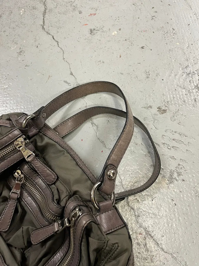 2000s Dolce & Gabbana Khaki Green Multi Zip Mila Handle Bag JOwgzTV 4
