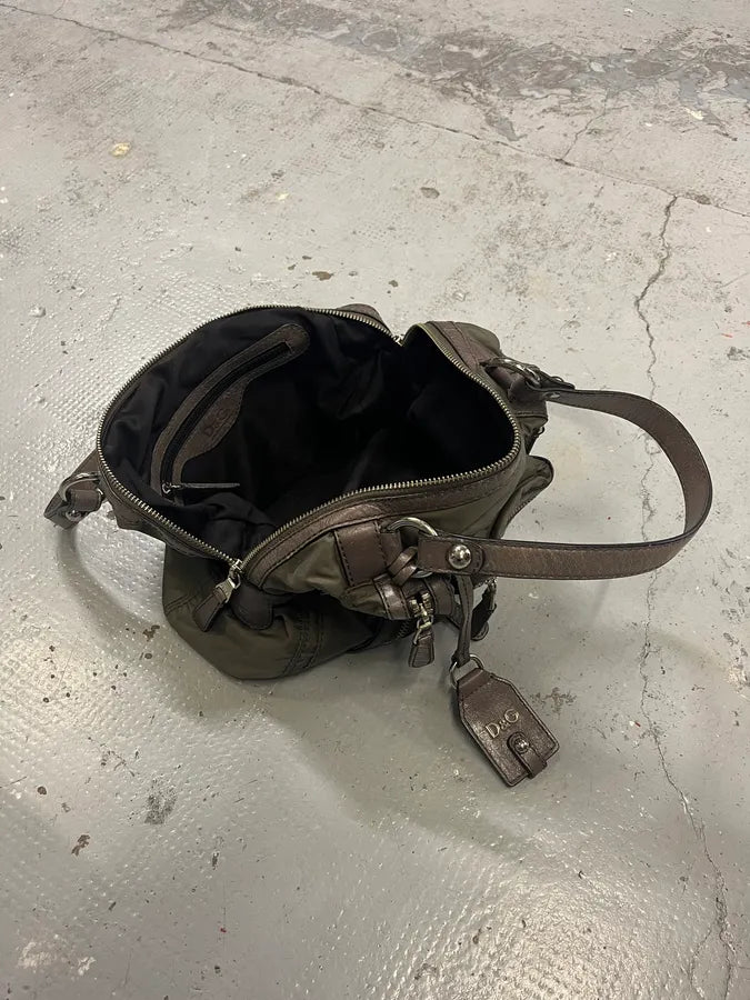 2000s Dolce & Gabbana Khaki Green Multi Zip Mila Handle Bag JOwgzTV 7