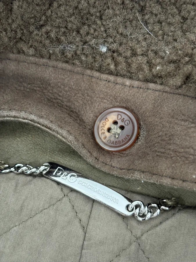 2000s Dolce & Gabbana Khaki Green Mutli Pockets Cargo Trench Coat xKSsKBs 4