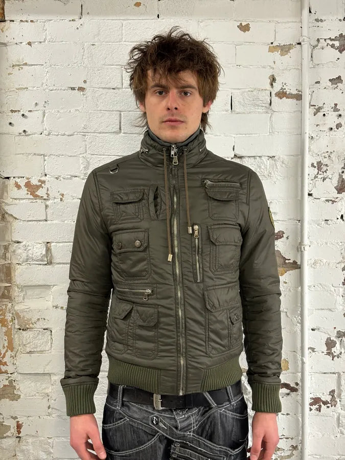 2000s Dolce & Gabbana Khaki Nylon Cargo Bomber Jacket IhUpbMA 1