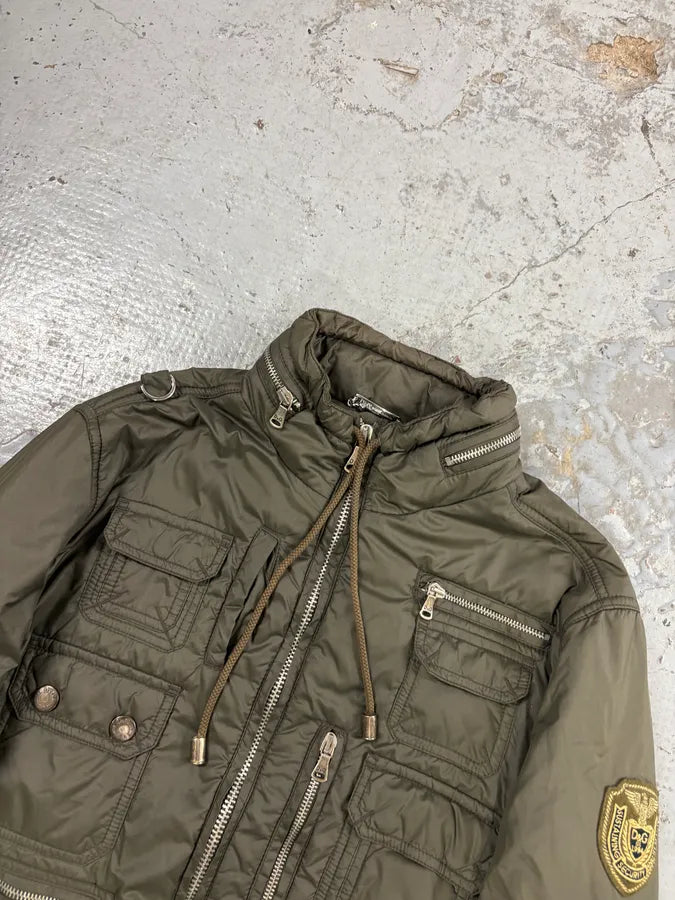 2000s Dolce & Gabbana Khaki Nylon Cargo Bomber Jacket IhUpbMA 3