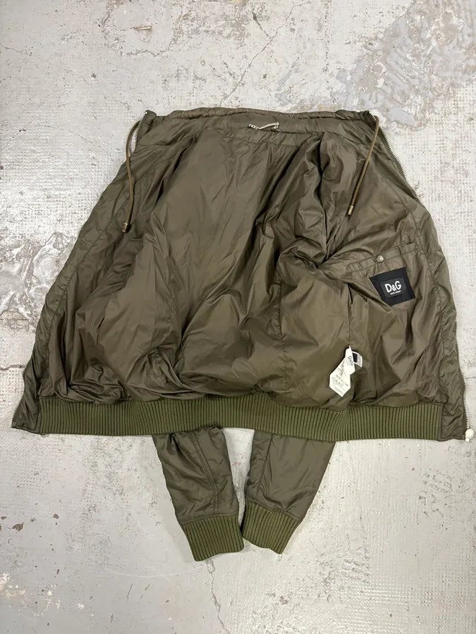 2000s Dolce & Gabbana Khaki Nylon Cargo Bomber Jacket IhUpbMA 6