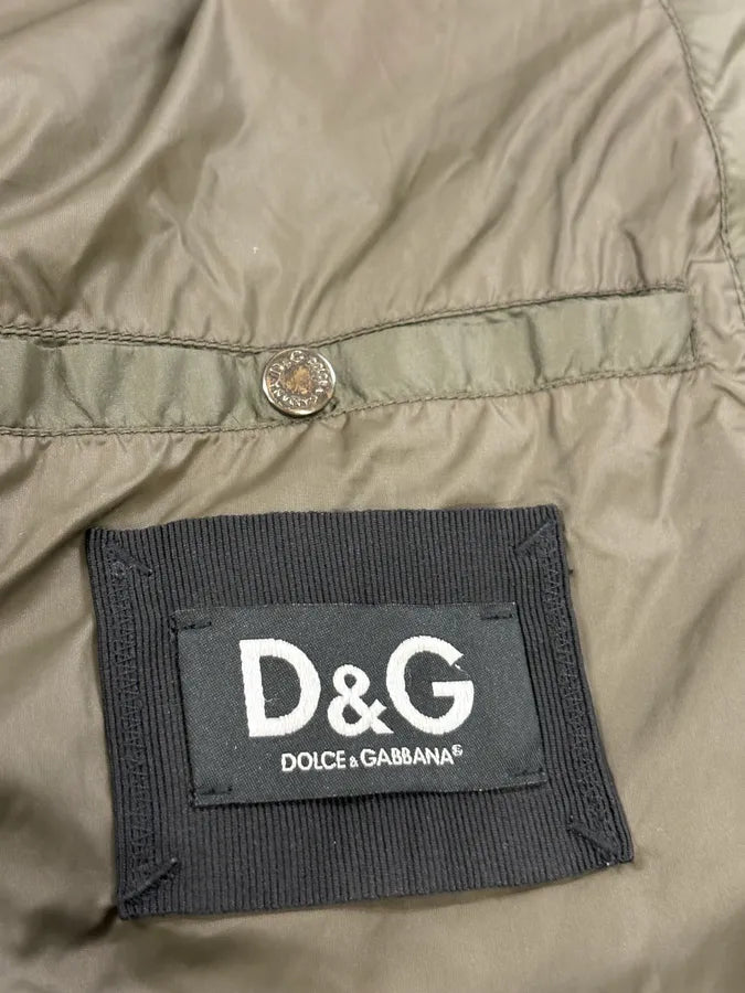 2000s Dolce & Gabbana Khaki Nylon Cargo Bomber Jacket IhUpbMA 8
