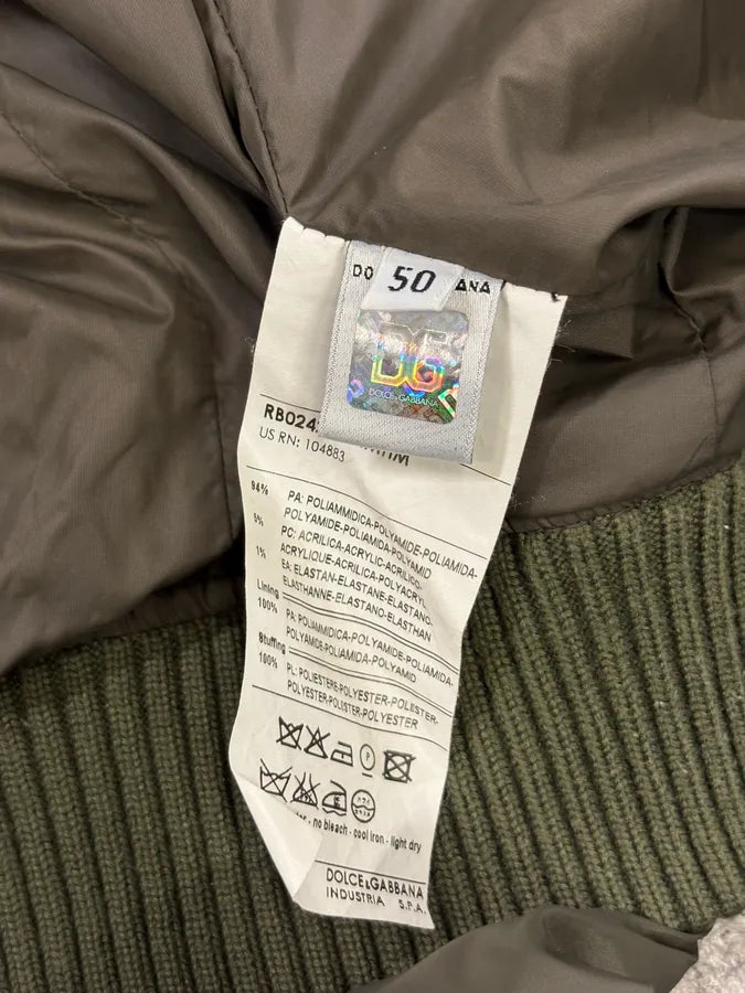 2000s Dolce & Gabbana Khaki Nylon Cargo Bomber Jacket IhUpbMA 9