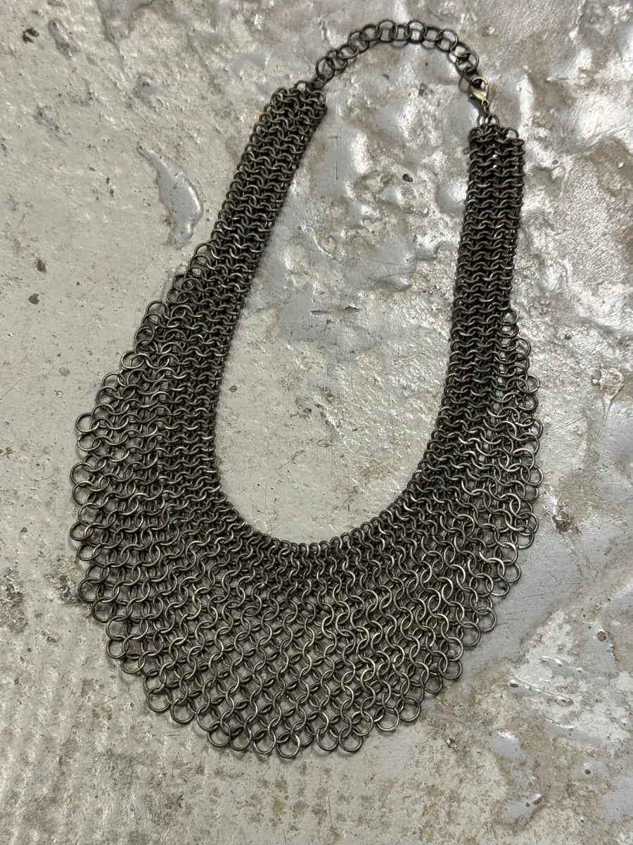 2000s Dolce & Gabbana Knight Grey Linked Necklace beioLmw 1
