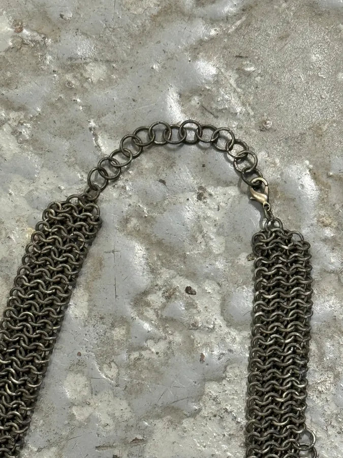 2000s Dolce & Gabbana Knight Grey Linked Necklace beioLmw 3