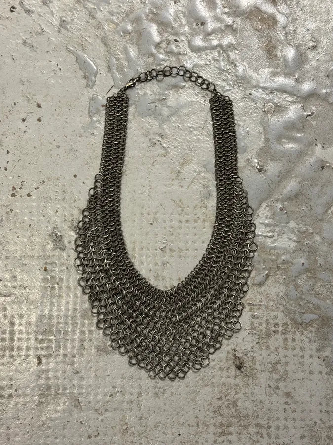 2000s Dolce & Gabbana Knight Grey Linked Necklace beioLmw 5