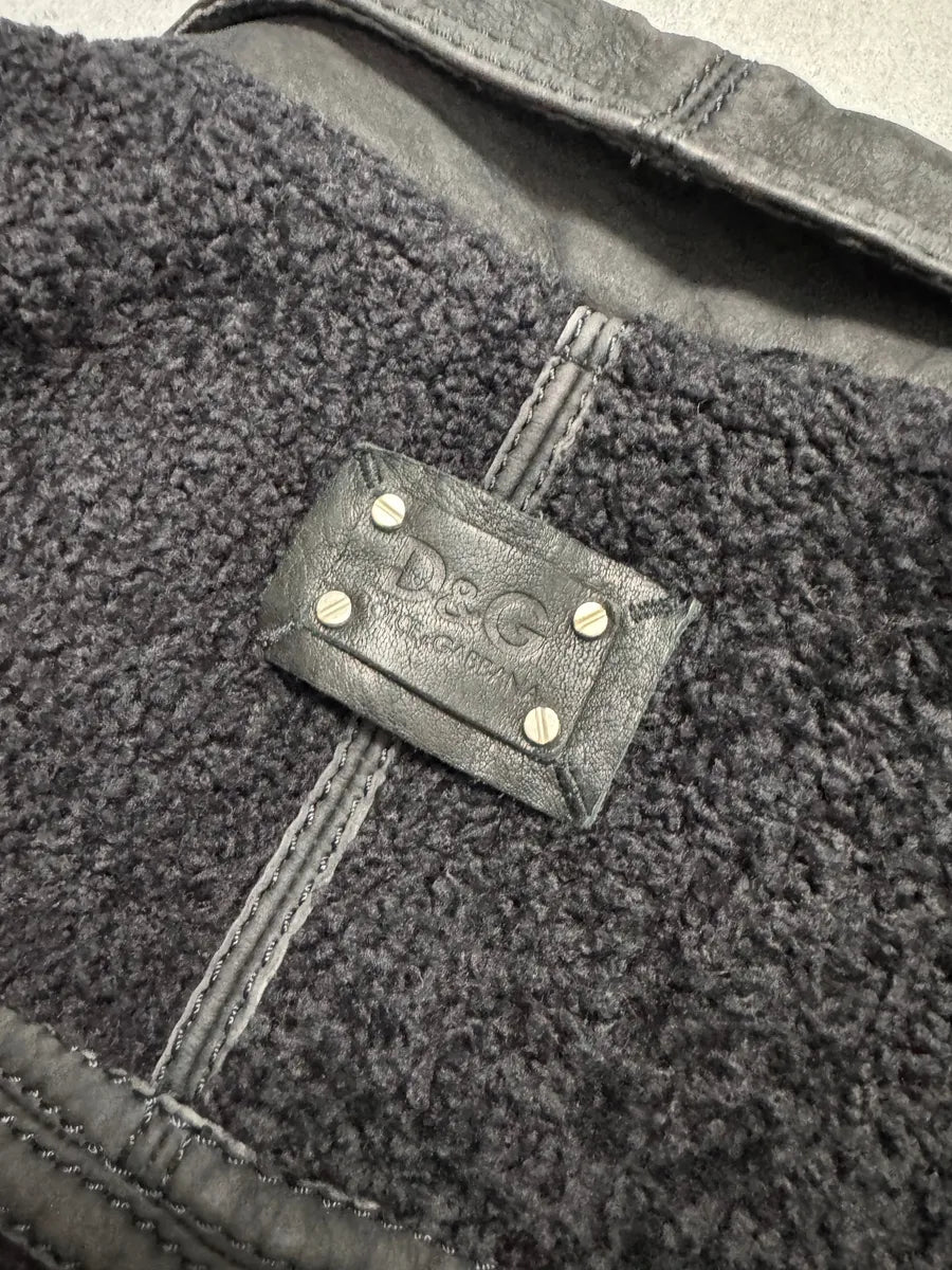 2000s Dolce & Gabbana Lamb Leather Jacket AycOcSf 4