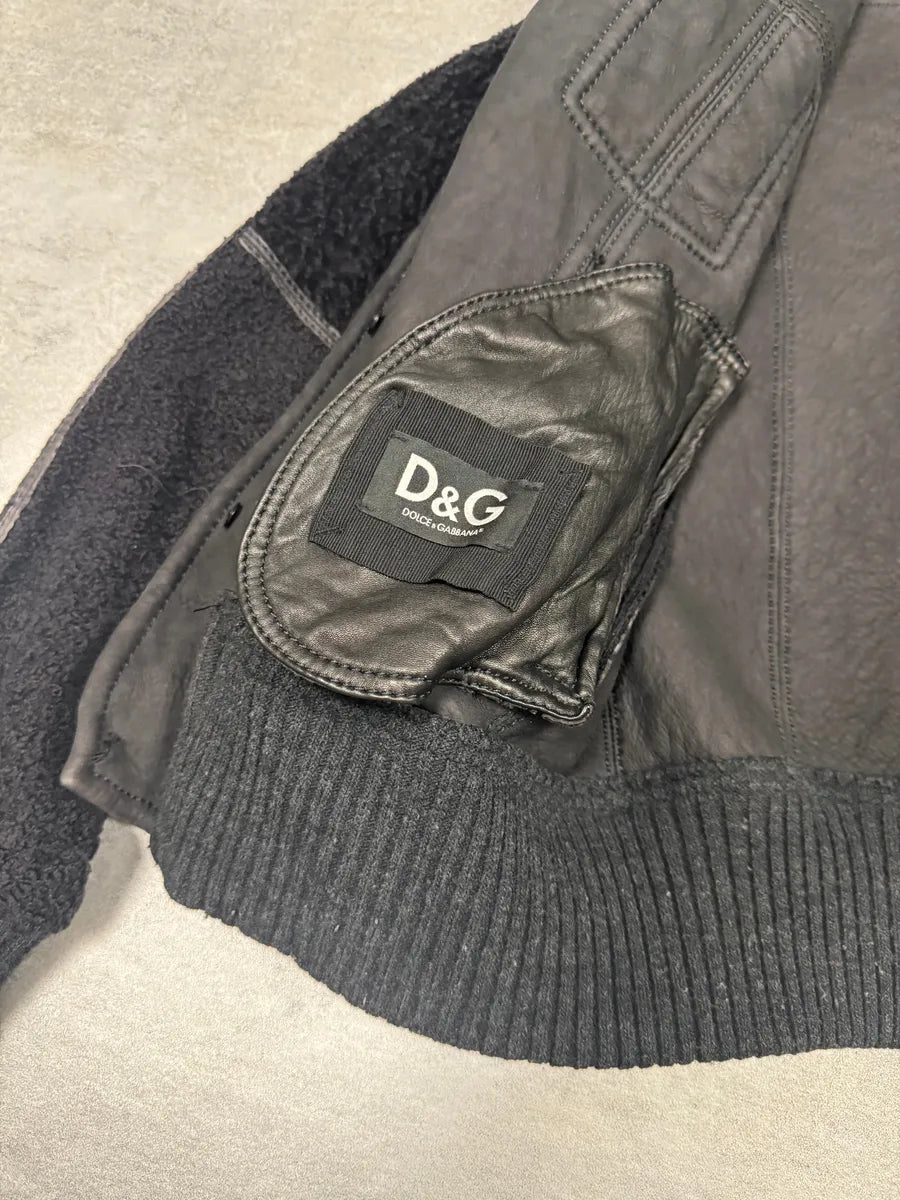 2000s Dolce & Gabbana Lamb Leather Jacket AycOcSf 5