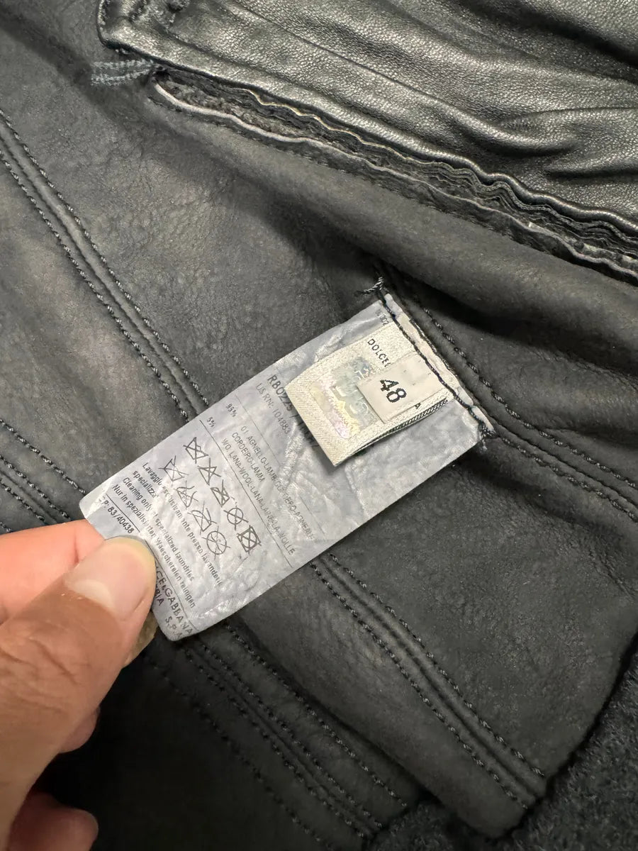 2000s Dolce & Gabbana Lamb Leather Jacket AycOcSf 6