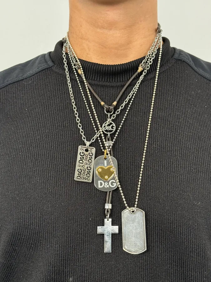2000s Dolce & Gabbana Leather Cross Necklace pVhBuOW 1