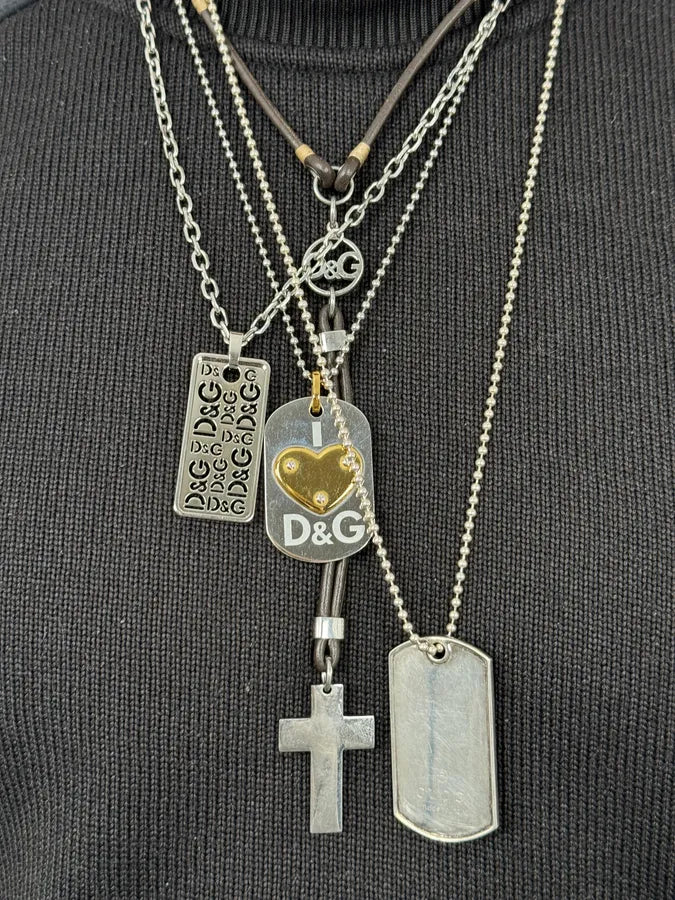 2000s Dolce & Gabbana Leather Cross Necklace pVhBuOW 2