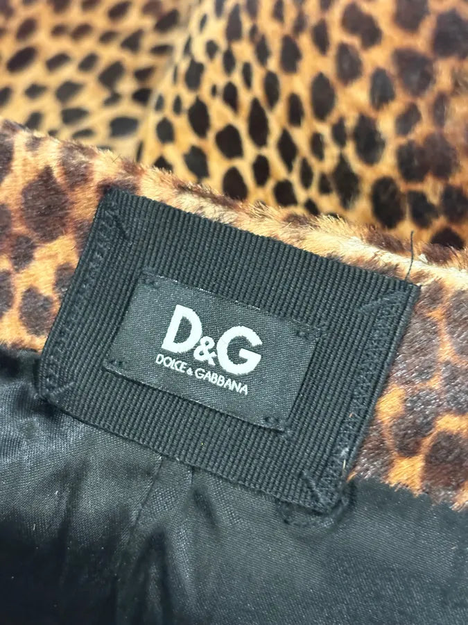 2000s Dolce & Gabbana Leopard Denim Skirt vTceUxd 10
