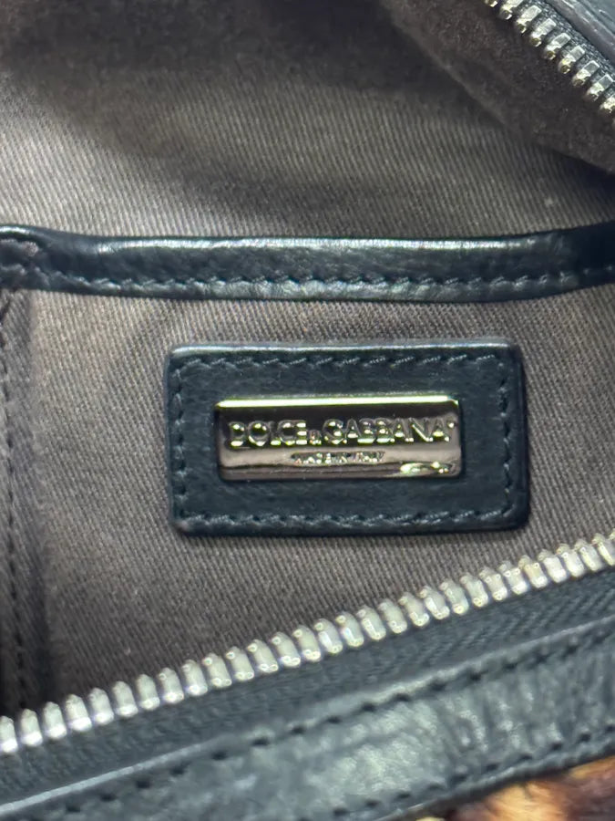 2000s Dolce & Gabbana Leopard Fur Effect Miss Urbannette Handle Bag VKASxdN 10