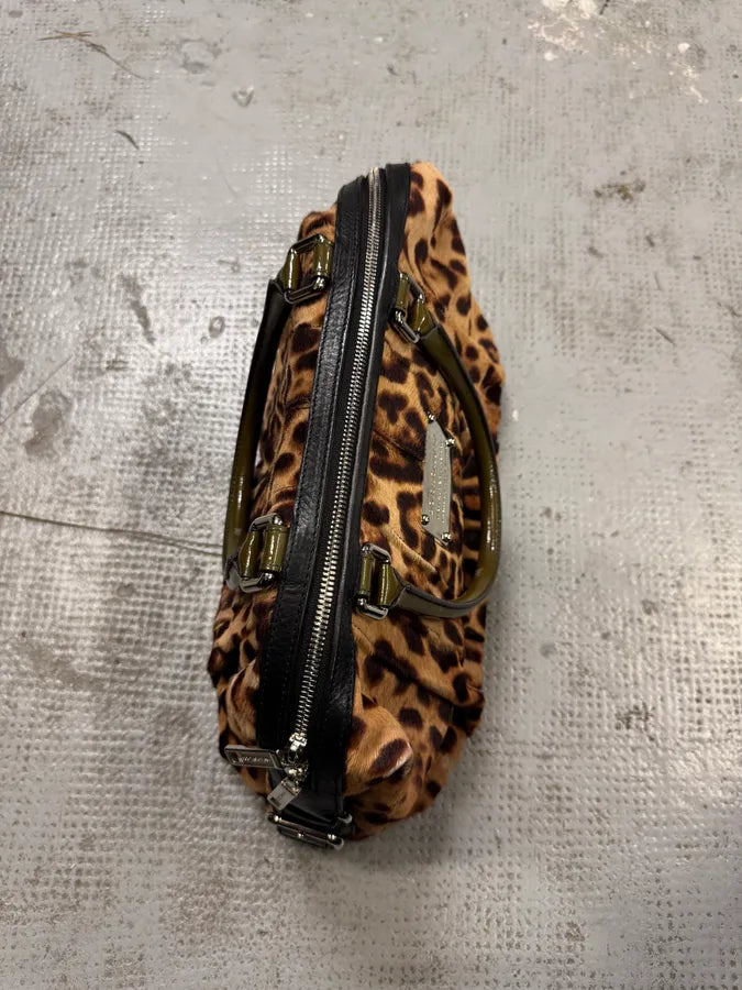 2000s Dolce & Gabbana Leopard Fur Effect Miss Urbannette Handle Bag VKASxdN 6