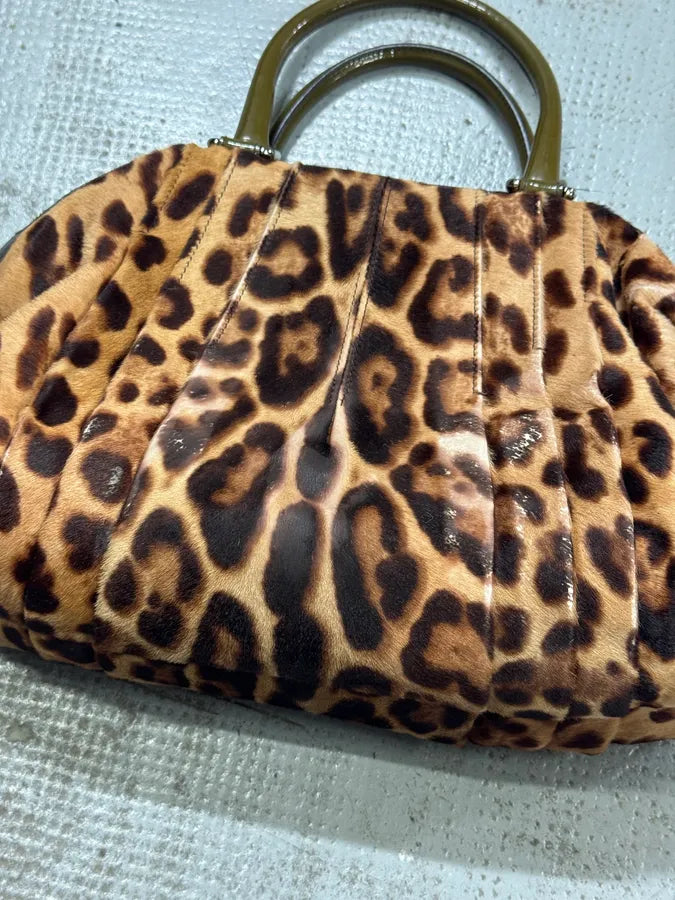 2000s Dolce & Gabbana Leopard Fur Effect Miss Urbannette Handle Bag VKASxdN 7