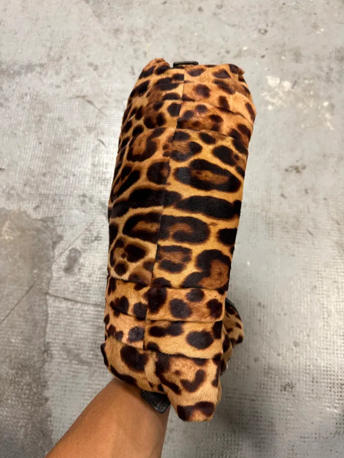 2000s Dolce & Gabbana Leopard Fur Effect Miss Urbannette Handle Bag VKASxdN 8