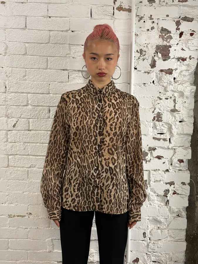2000s Dolce & Gabbana Leopard Glamour Shirt BWGEZjl 1