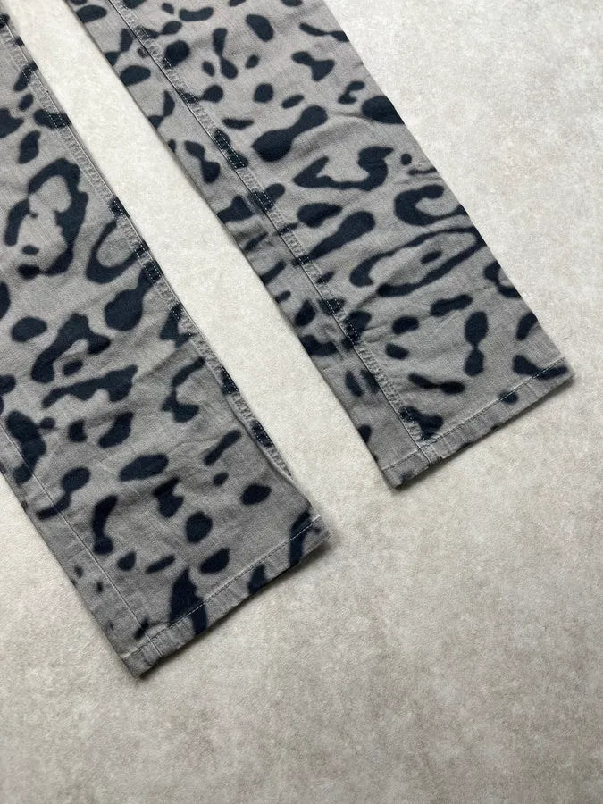 2000s Dolce & Gabbana Leopard Grey Denim Jeans VLXgwpM 8