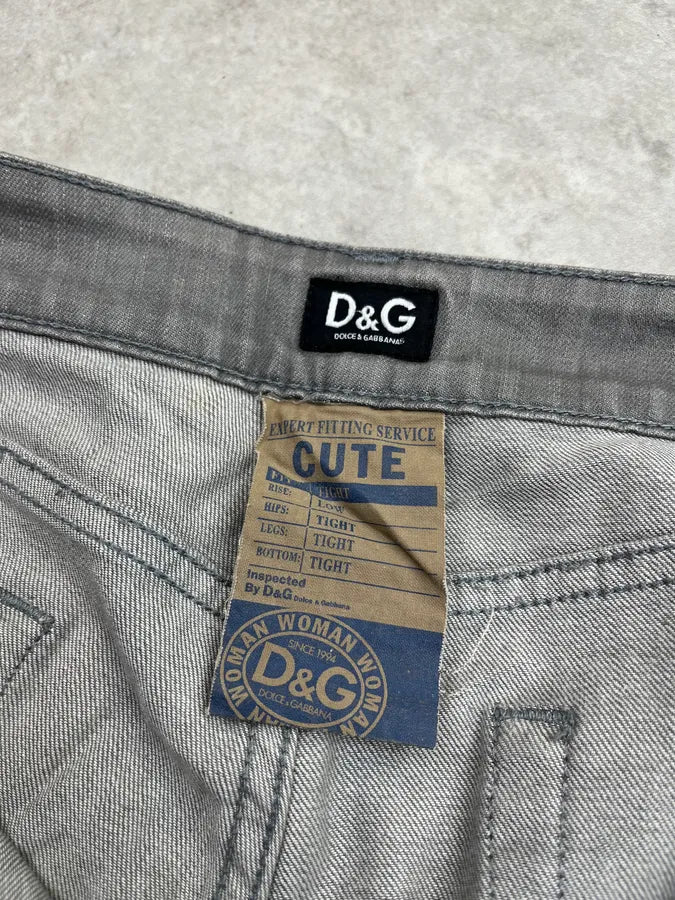 2000s Dolce & Gabbana Leopard Grey Denim Jeans VLXgwpM 9