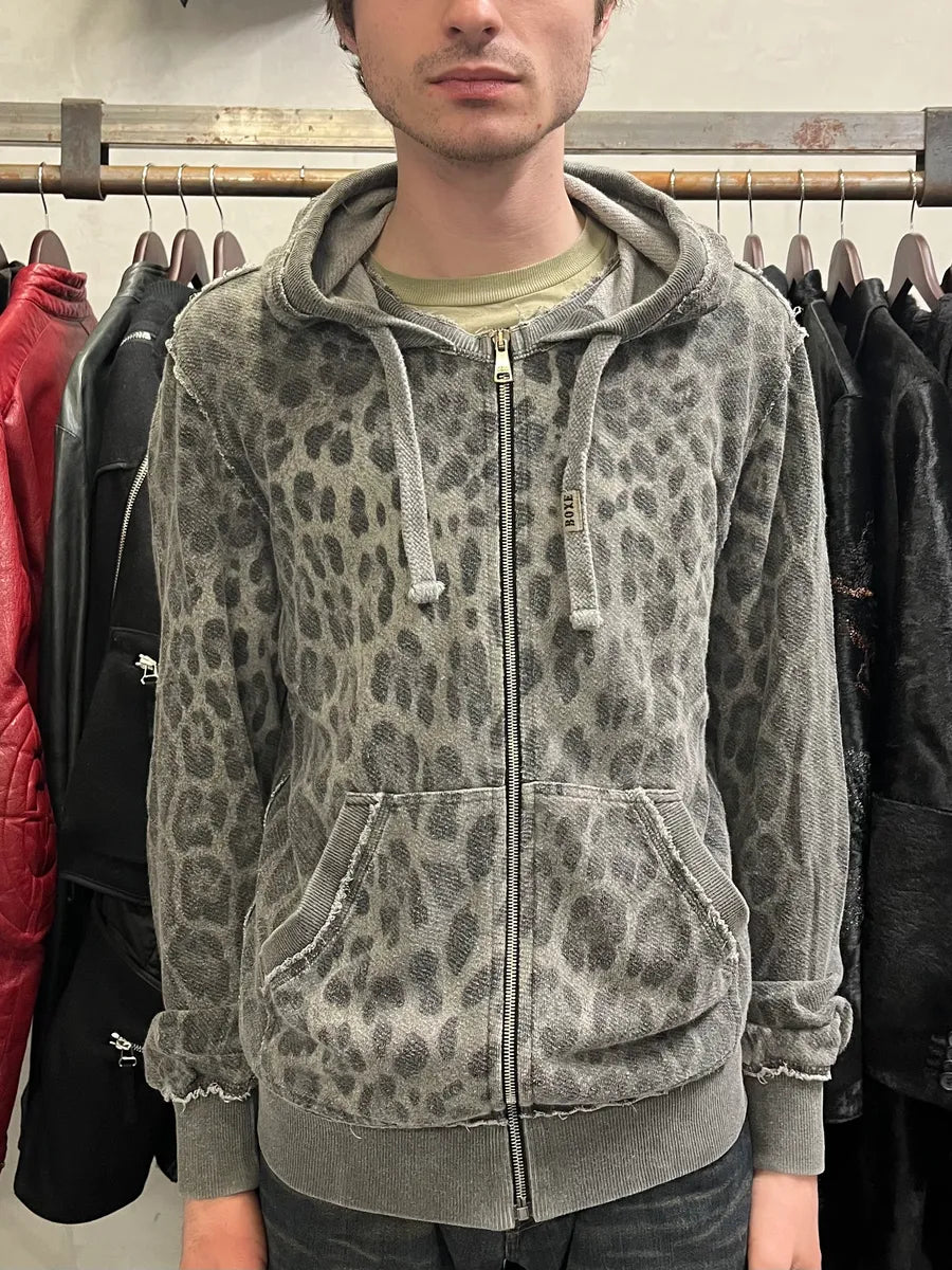 2000s Dolce & Gabbana Leopard Grey Sweatshiet (S/M) oUXRvup 2