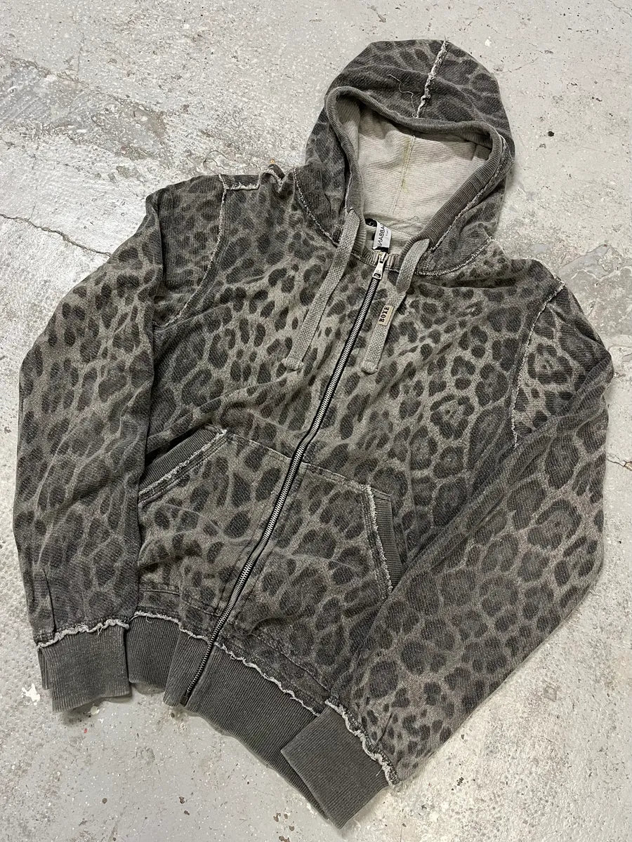 2000s Dolce & Gabbana Leopard Grey Sweatshiet (S/M) oUXRvup 5