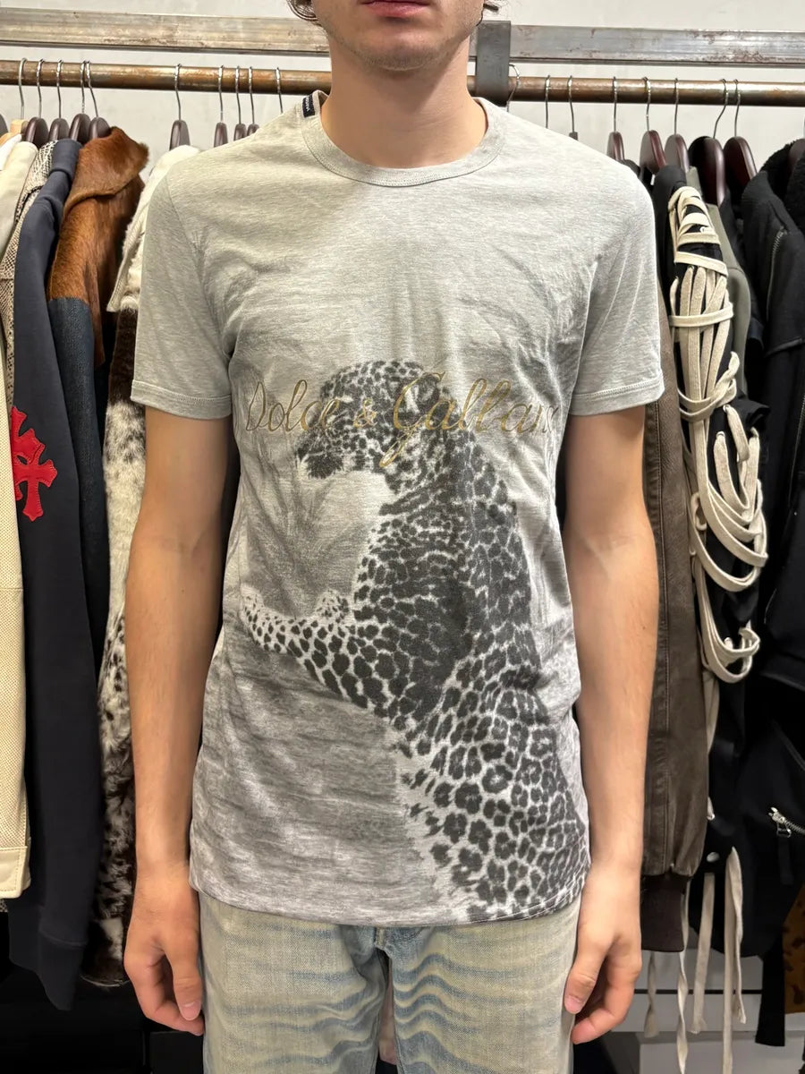 2000s Dolce & Gabbana Leopard Grey T-Shirt TRMzavN 1