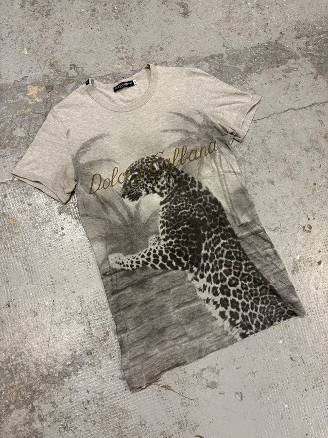 2000s Dolce & Gabbana Leopard Grey T-Shirt tSyRewt 3