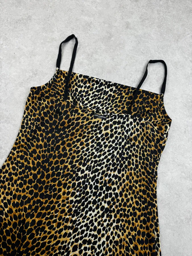 SS1996 Dolce & Gabbana Leopard Light Dress DXoyomn 5