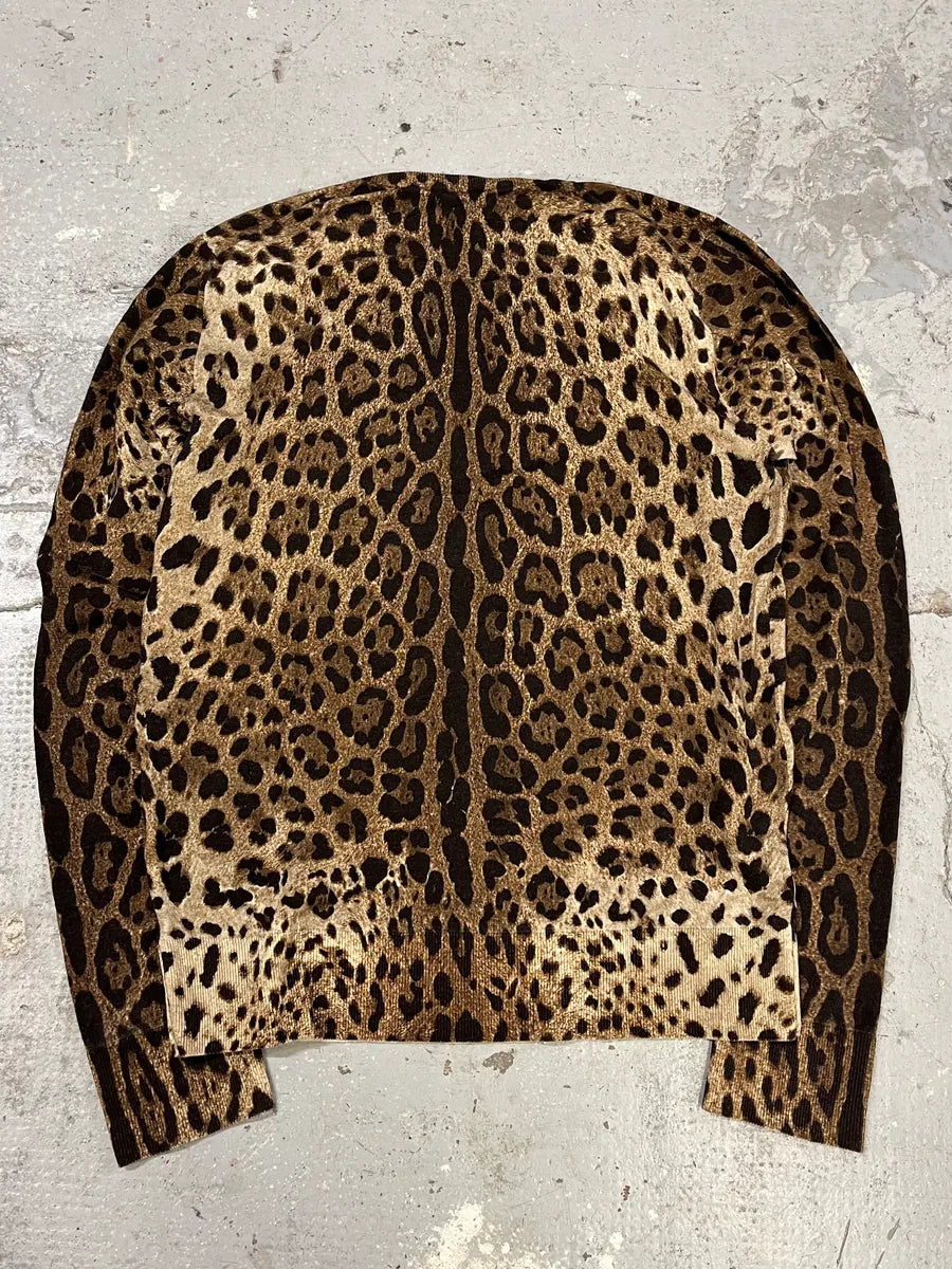 2000s Dolce & Gabbana Leopard Light Sweater (S) KmGdWeQ 6