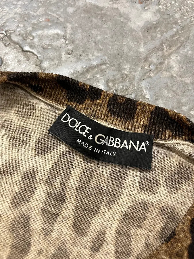 2000s Dolce & Gabbana Leopard Light Sweater (S) KmGdWeQ 7