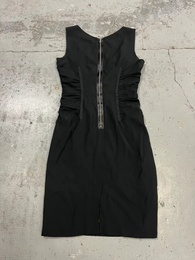 2000s Dolce & Gabbana Leopard Lining Black Dress hPFHsSc 5