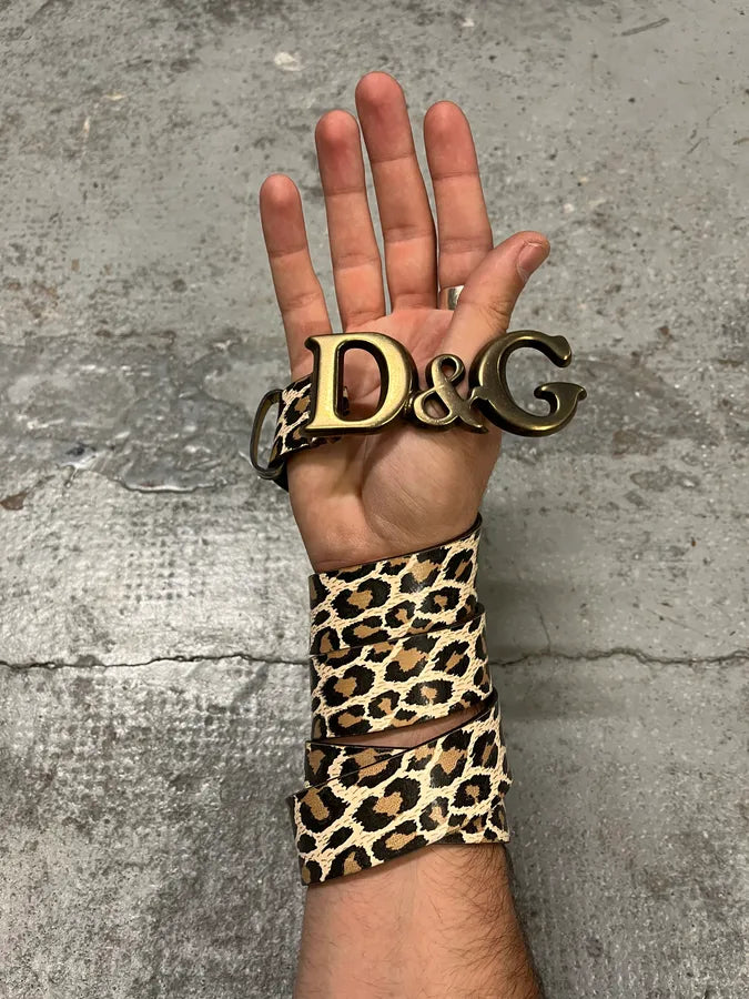 2000s Dolce & Gabbana Leopard Print Leather Belt brUNaKd 1