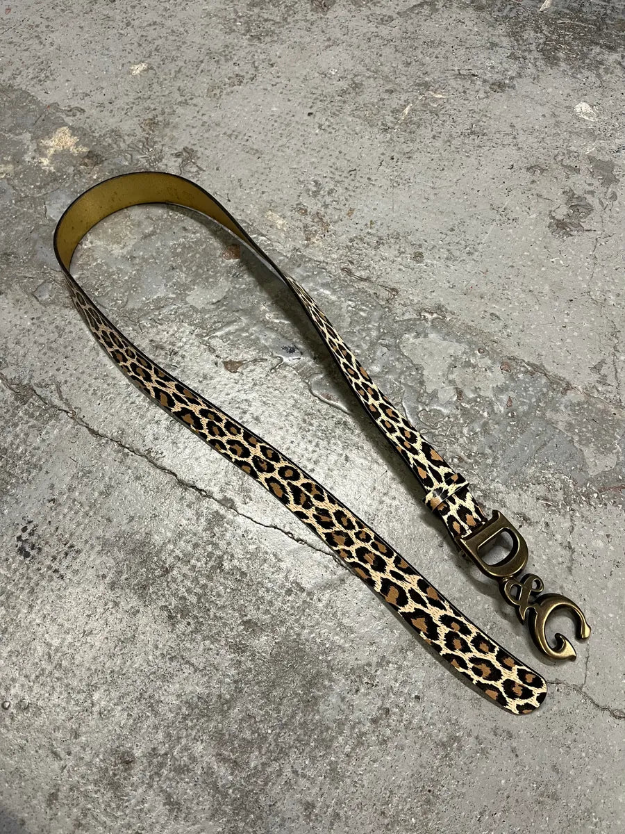 2000s Dolce & Gabbana Leopard Print Leather Belt brUNaKd 3