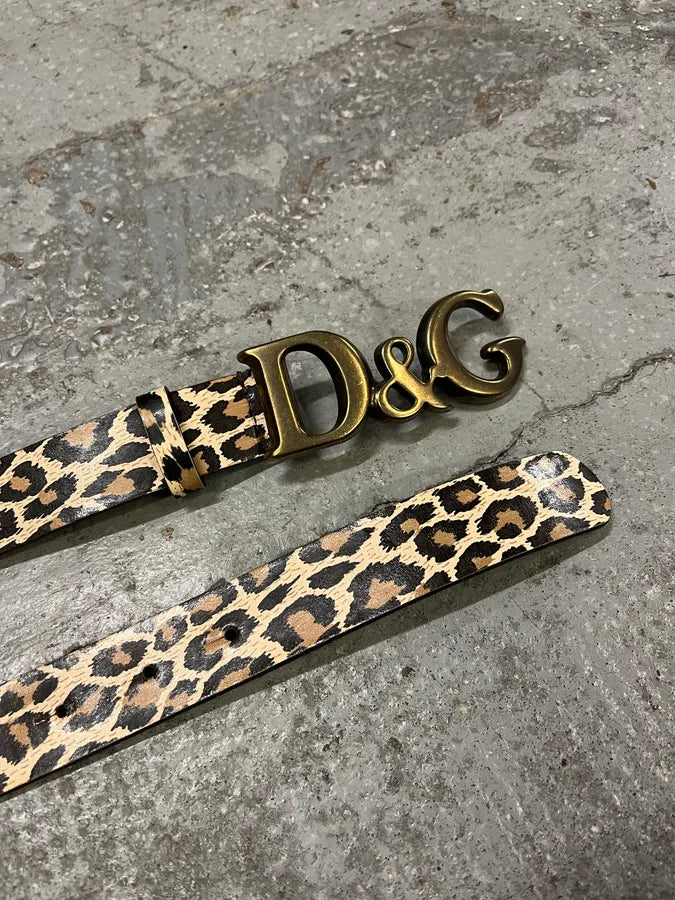 2000s Dolce & Gabbana Leopard Print Leather Belt brUNaKd 4