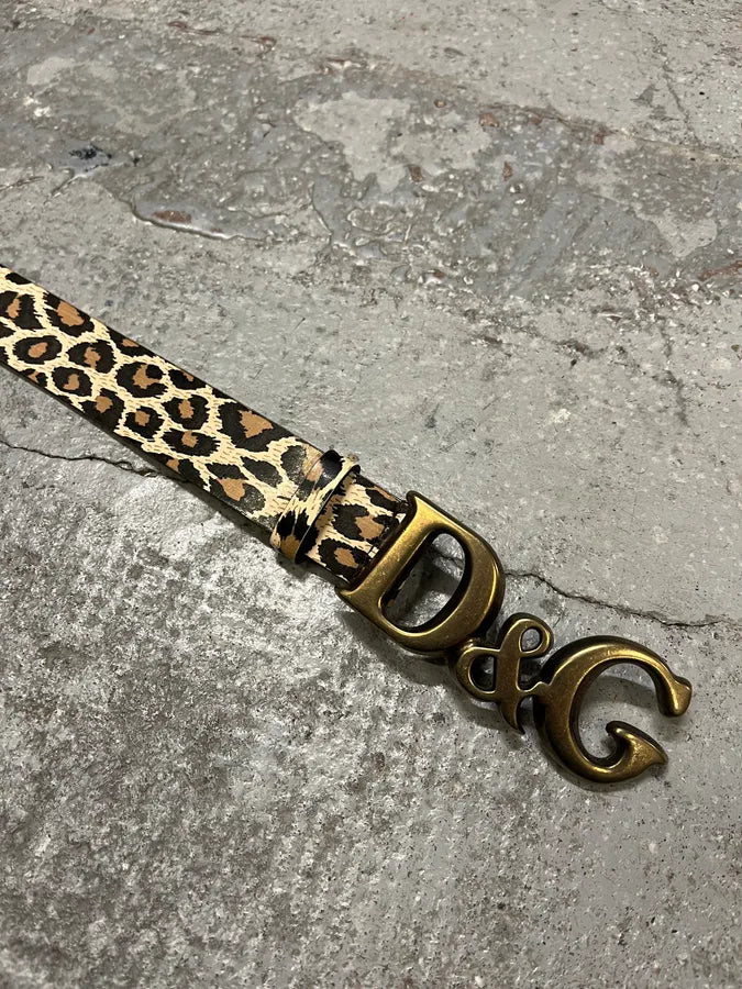 2000s Dolce & Gabbana Leopard Print Leather Belt brUNaKd 5