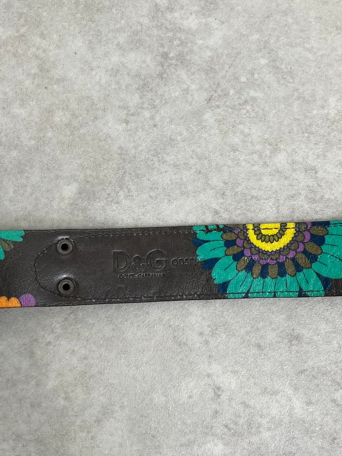 2000s Dolce & Gabbana Leopard Print Pony Hair Brown Leather Belt NxguNFd 7