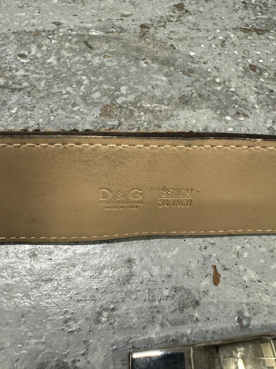 2000s Dolce & Gabbana Leopard Print Pony Hair Leather Belt SuNnliH 5