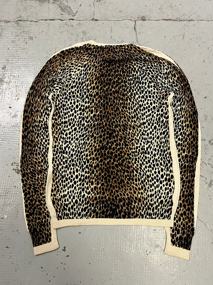 2000s Dolce & Gabbana Leopard Silk Beige Sweater dbaorzi 6