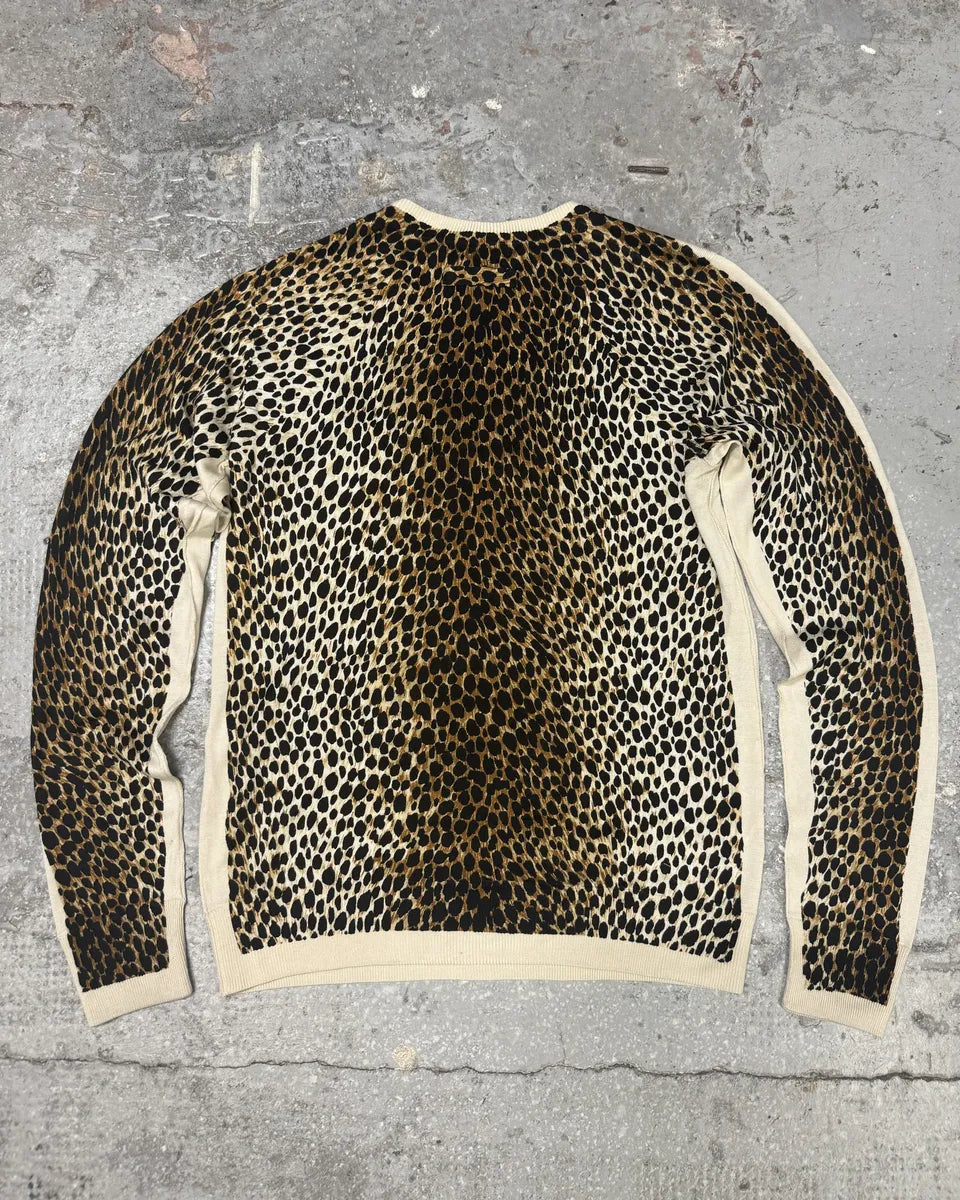 2000s Dolce & Gabbana Leopard V Sweater (S/M) 1