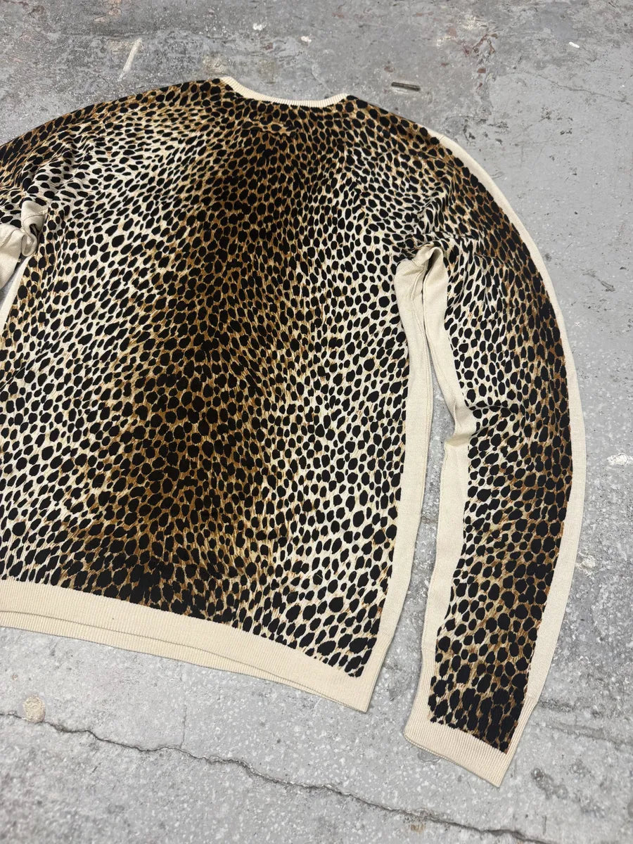 2000s Dolce & Gabbana Leopard V Sweater (S/M) 6