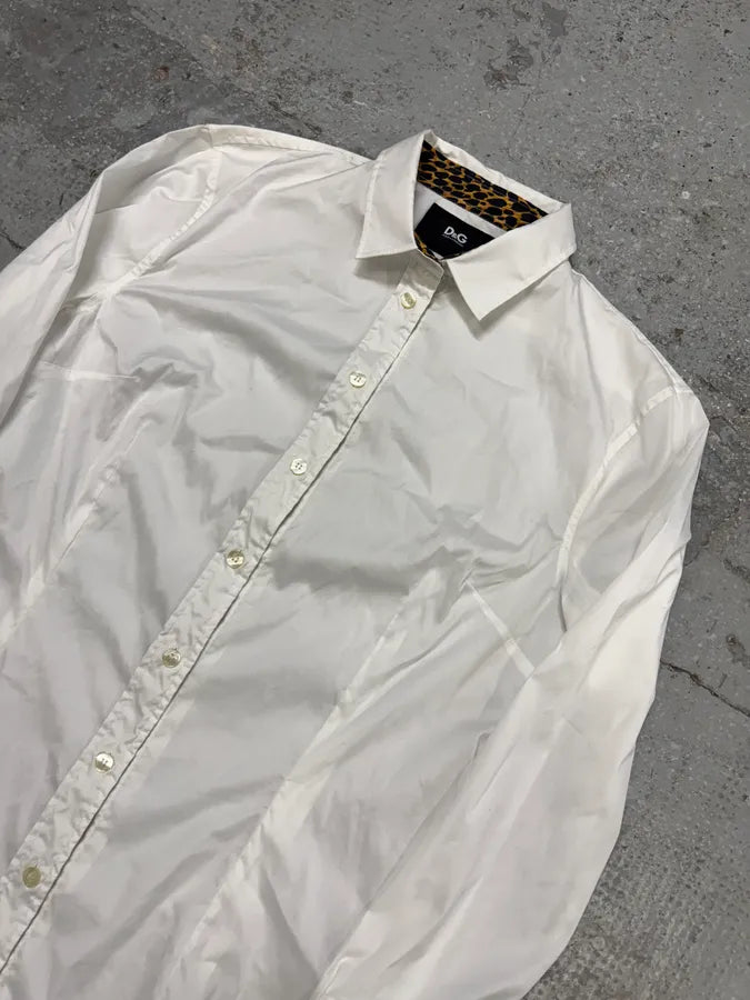 2000s Dolce & Gabbana Leopard White Shirt fKkQeBr 4