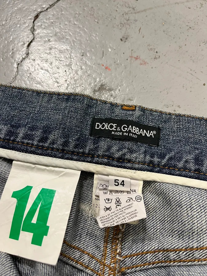 2000s Dolce & Gabbana Light Blue Denim Distressed Jeans gCwvIIV 10