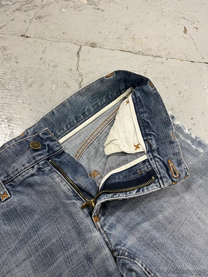 2000s Dolce & Gabbana Light Blue Denim Distressed Jeans goRWgYr 10